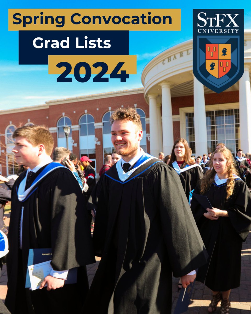 🎓🌟 The 2024 Spring Convocation grad lists have just dropped! Congratulations to all our new grads! 🎉 Check out the list at StFX.ca/convocation #stfx #ourstfx #stfxgrad