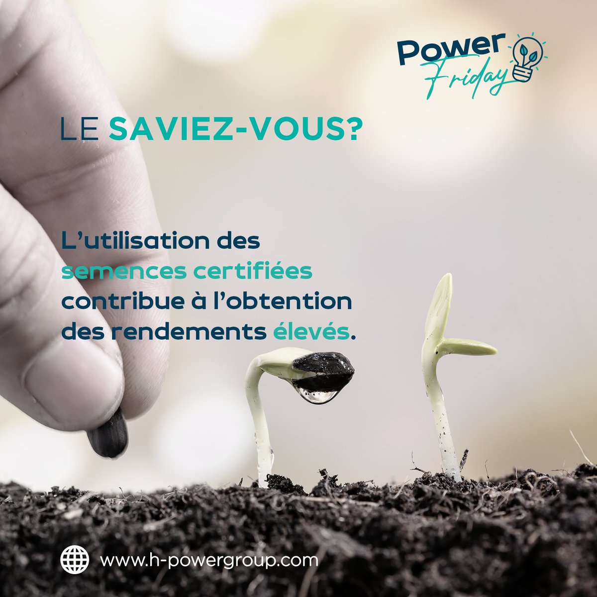 h_powergroup's tweet photo. H-POWER GROUP met à disposition des producteurs des semences certifiées de bonne qualité avec un accompagnement technique afin d'optimiser vos semis.
Ensemble, nous construisons l'avenir!
Bon début de weekend à tous.
#powerfriday #approvisionnement #semencecertifié #HappyWeekend https://t.co/dZvRxhOiiD