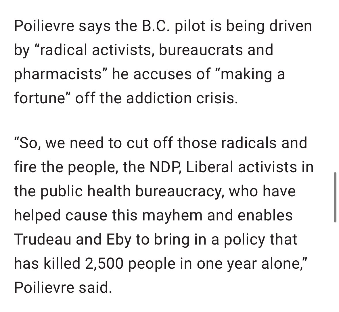 Poilievre is blaming safe supply policies for all of BC’s drug overdose deaths. How does he explain the record-high number of those deaths in Alberta, which has the very policies and approach he says he’d implement as PM?