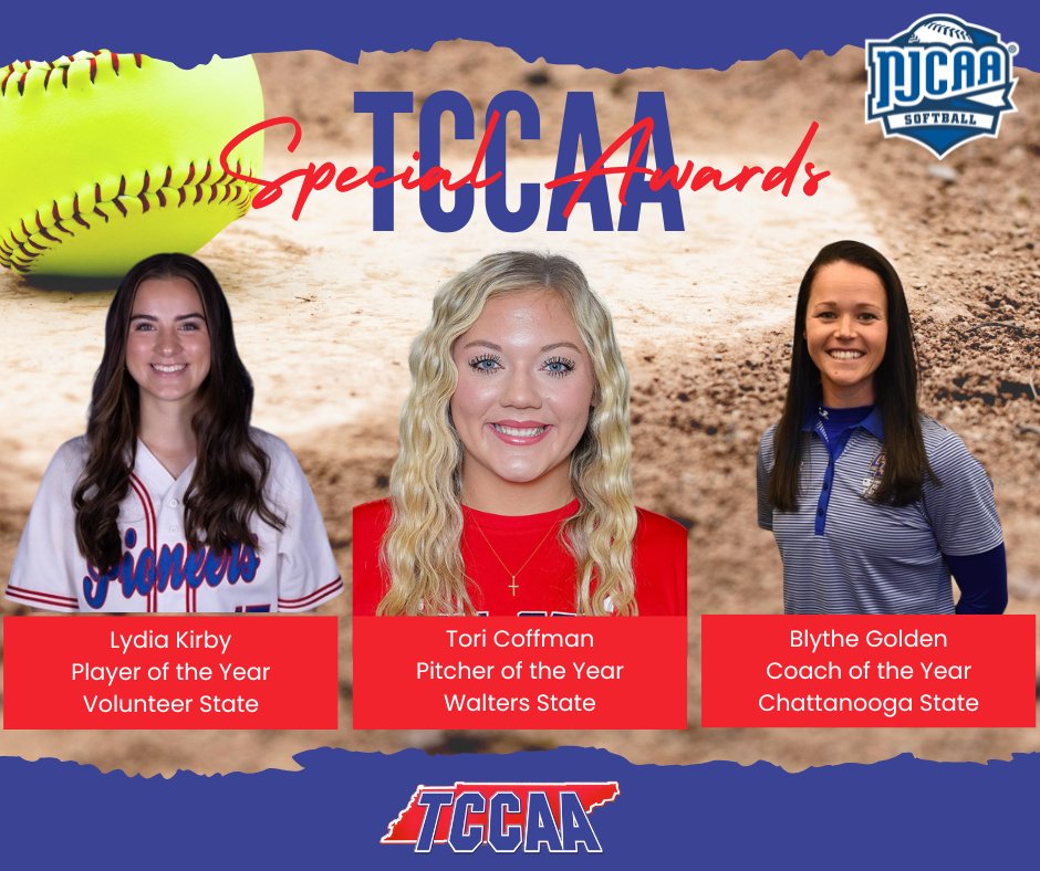 Congratulations to our <a href="/TCCAAsports/">Tennessee Community College Athletic Association</a> Softball special award winners!!! <a href="/VSCCPioneersSB/">Vol State Softball</a> <a href="/WSCCsoftball/">WaltersStSoftball</a> <a href="/CS_Tigers_SB/">Chattanooga State Softball</a> <a href="/VSCCPioneers/">Vol State Athletics</a> <a href="/WaltersStSports/">Walters State Athletics</a> <a href="/ChattStAthletic/">Chattanooga State Athletics</a>
