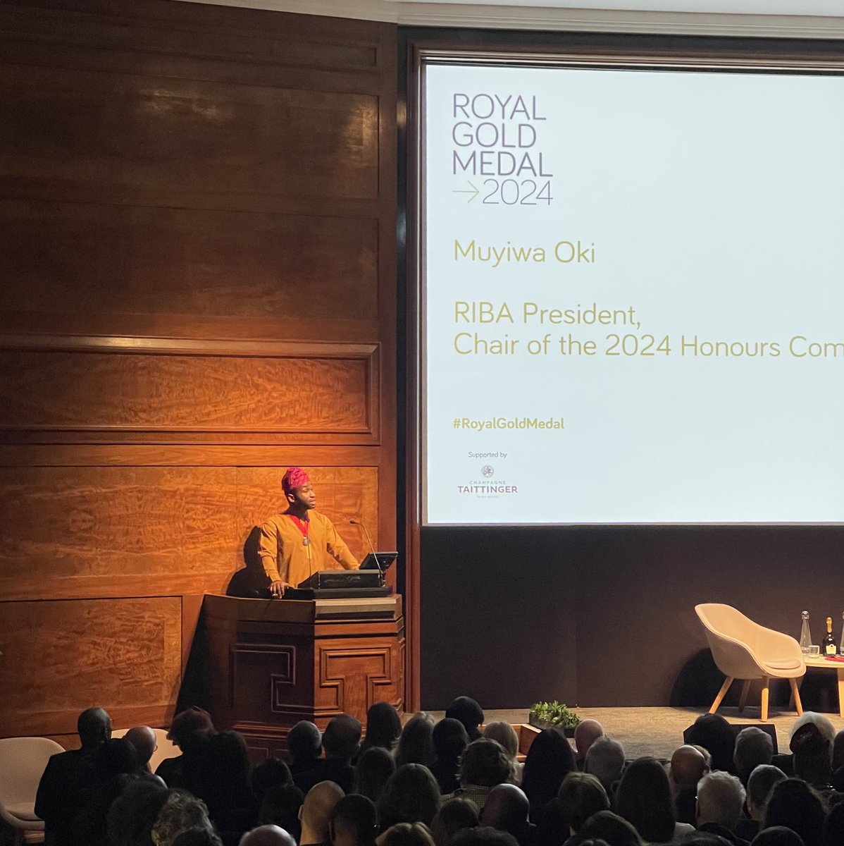 “Lesley has been an advocate for democratising architecture, making it accessible to all.” - @Muyiwa_Oki, RIBA President. #RoyalGoldMedal