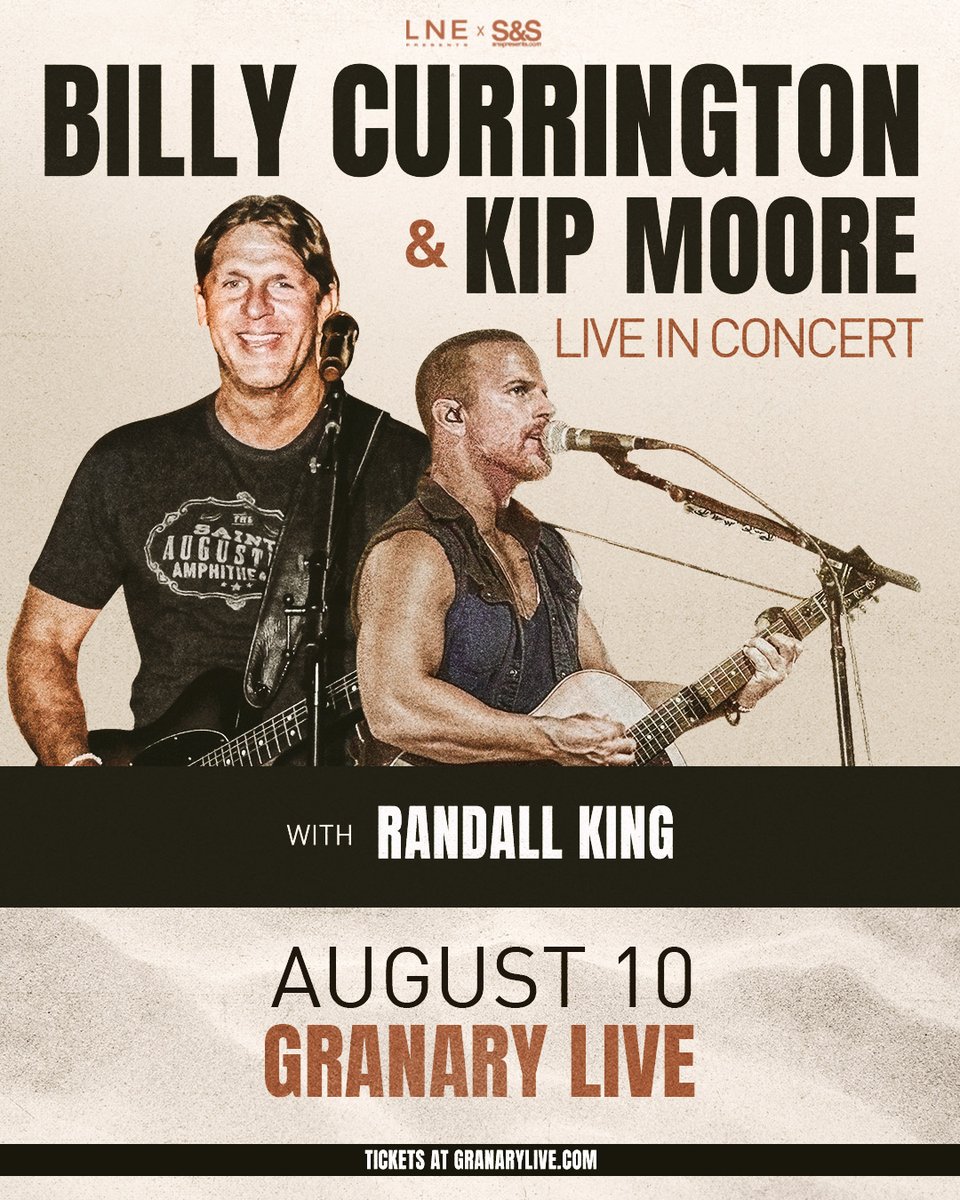 These past Soundwell artists are hitting the BIG STAGE this summer w/ our friends at @granarylive️☀️

6.21 - Country Cookout ft @pecos_rooftops

8.10 - @RandallKingBand is supporting @billycurrington & @KipMooreMusic!

GranaryLive.com🔗

#LNE #GranaryLive #SoundwellSLC