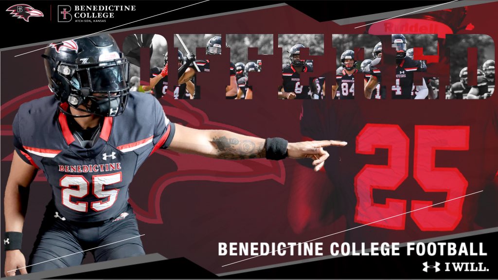 After a great talk with @coach_JLeonard I am blessed to say I have received my first football offer from Benedictine College! @RavenFootballBC