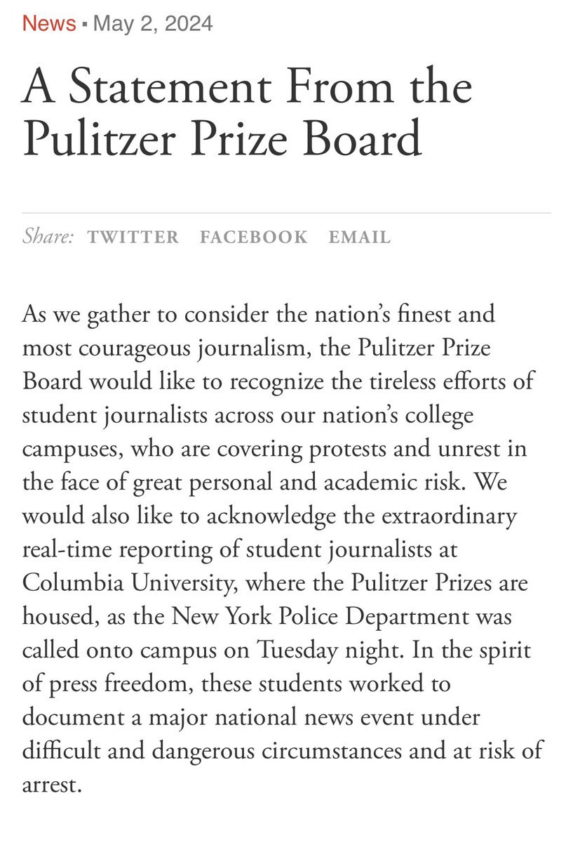 The kids are alright. @PulitzerPrizes