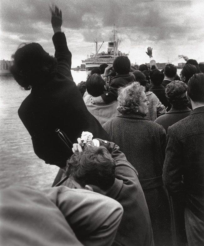 Stefano Robino. At the departure of the 'Cristoforo Colombo' Genoa 1959