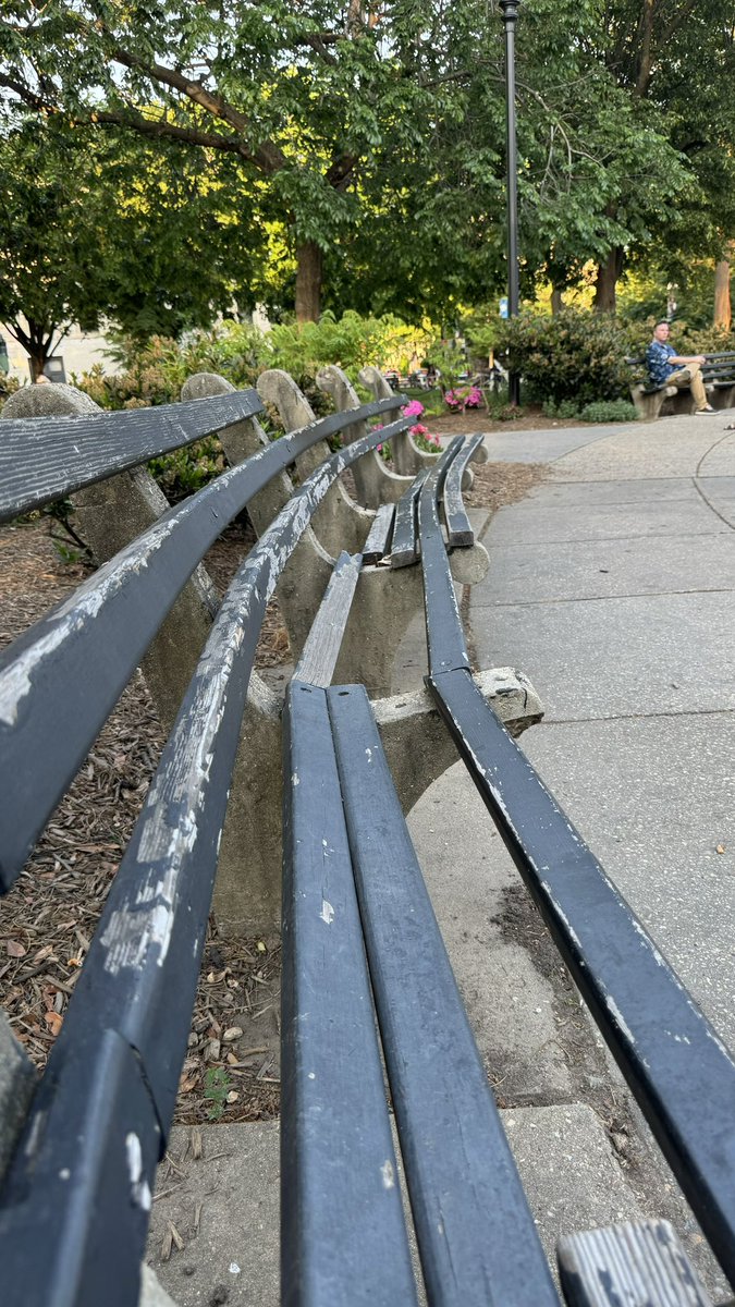 BREAKING - COVID MONEY TO PARKS STOLEN? Here is DuPont Circle in Washington DC minutes to the Biden White House and everything, including the seats, is falling apart, even though the CARES Act provided $900 million in funding for the Land and Water Conservation Fund to support…