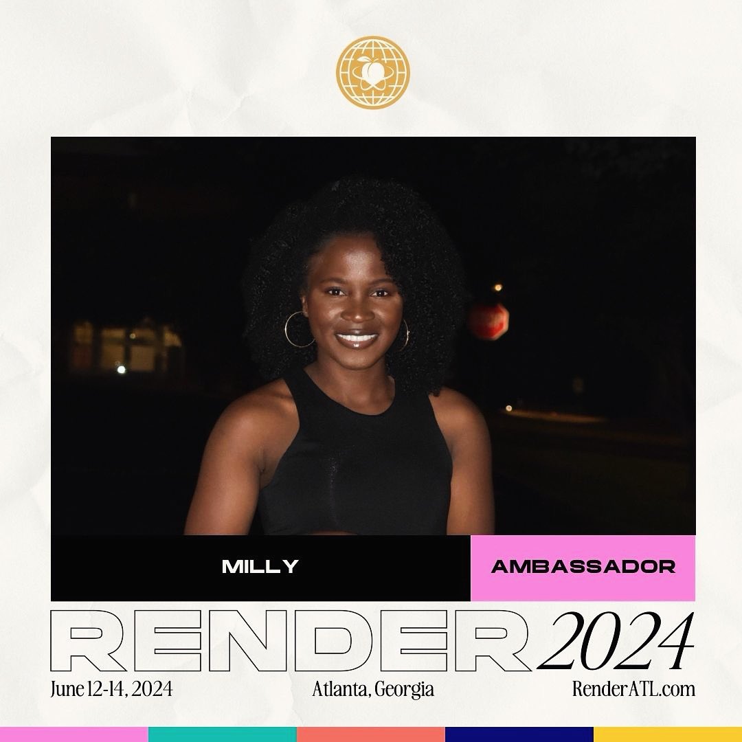 I am super excited to be heading back to RenderATL this year but this time as an ambassador 🤩🤯😉

RenderATL is a 3-day conference that brings techies from different backgrounds together for networking, learning and more! 
I can’t wait to be there🤩 #renderatl #techconference