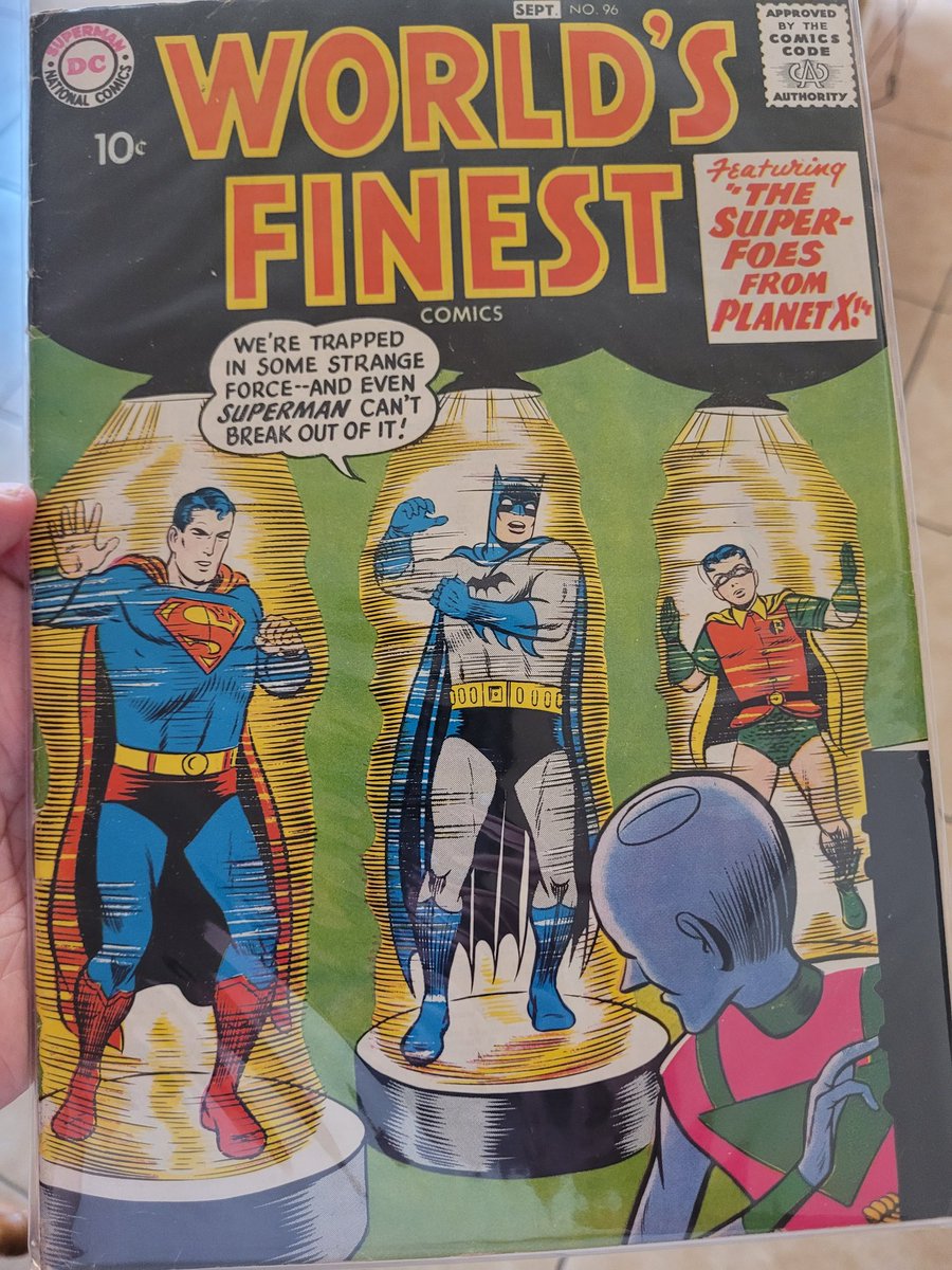 Today's new arrival: World's Finest Comics #96, September 1958! 1 issue of World's Finest left to my goal (#94). Overall 5 to go! #Superman #Batman #silveragecomics #dccomics #dcuniverse #backissues #collecting #comicsgate