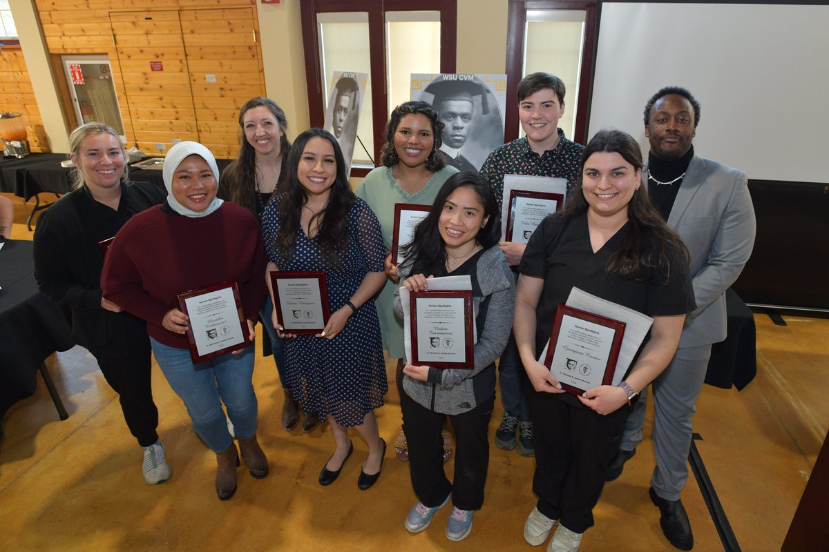 The energy was high at the inaugural Dr. Winfred A. Jordan Awards last night, where the college recognized its top seniors and, in honor of #WSUVetMed's first Black graduate, awarded students, faculty and staff for academic excellence, diversity, and advancement. #WSU #GoCougs