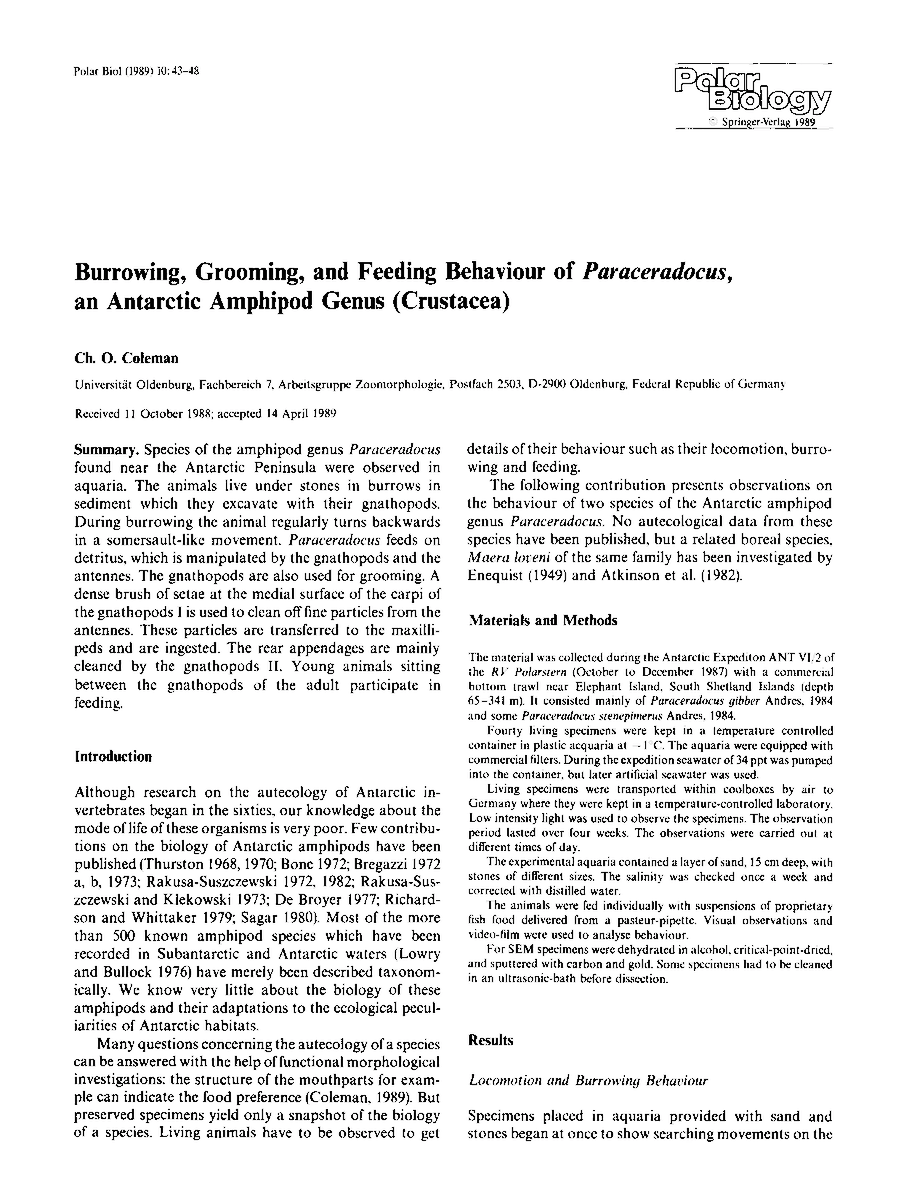 Burrowing, grooming, and feeding behaviour of Paraceradocus, an Antarctic amphipod genus (Crustacea) eurekamag.com/research/020/6…