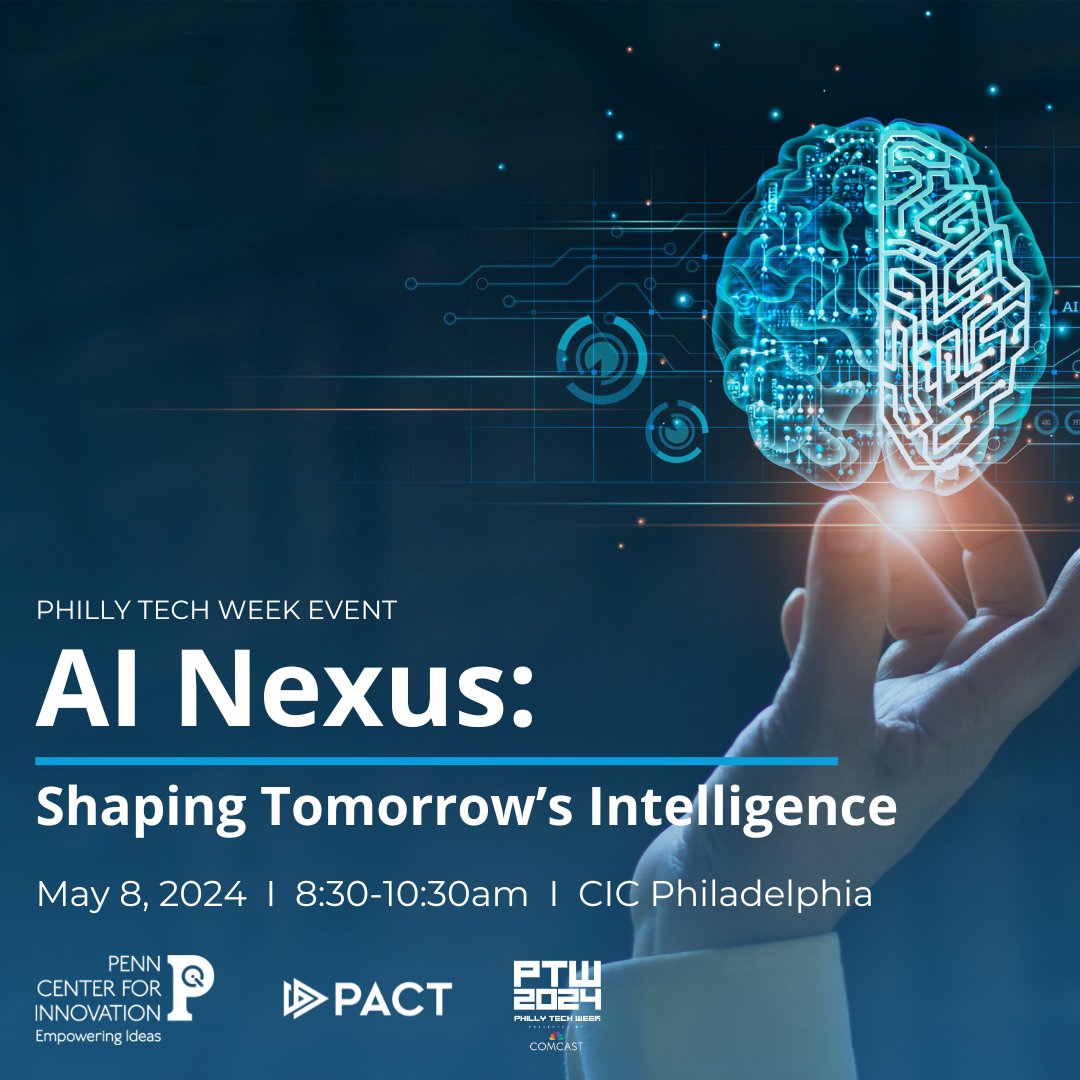 🌟 Dive into the realm of General #AI with @PACTphl and @PennPCI on 5/8 during #PTW24! Experts, researchers, & enthusiasts will discuss the current state, challenges, & future prospects of General AI. Register now 🔗 bit.ly/3UDrpKG #phillytech #GenerativeAI #techexec 💻