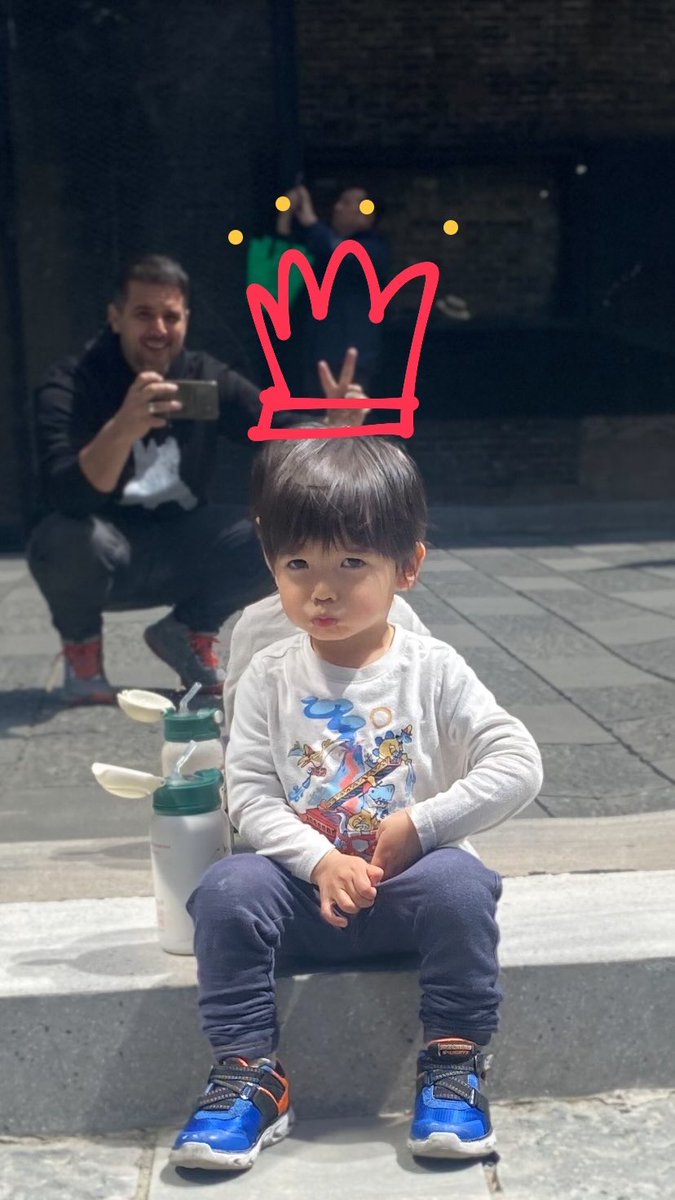 At 2 and 1/2 my son  sometimes thinks he is the KING 👑, our Job is to help teach him KINGLY qualities; love, respect, honor and of course how to laugh at yourself, 😂. @TODAY_Parents #Dads @drwarrenfarrell #Moms #FamilyFirst #familyfun