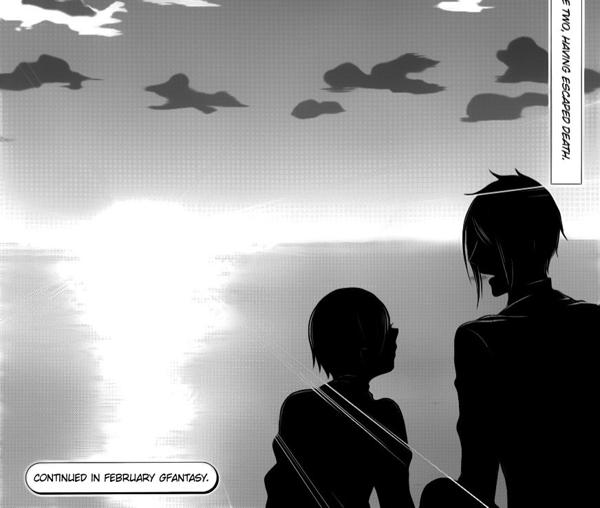 Seeing Sebaciel's silhouette with the sunrise feels very romantic.