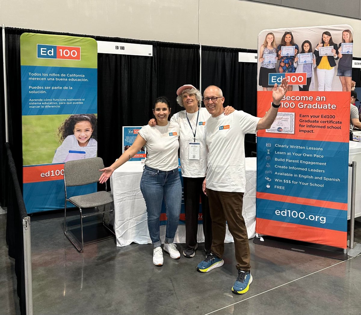 ed100_'s tweet photo. The Ed100 Team is set up and ready to meet you at the 2024 California PTA Convention!

Come by, say hello, learn how we can support your PTA unit, council or district and earn extra bonus tickets to win $1,000 for your PTA! https://t.co/umIdeLtBdk