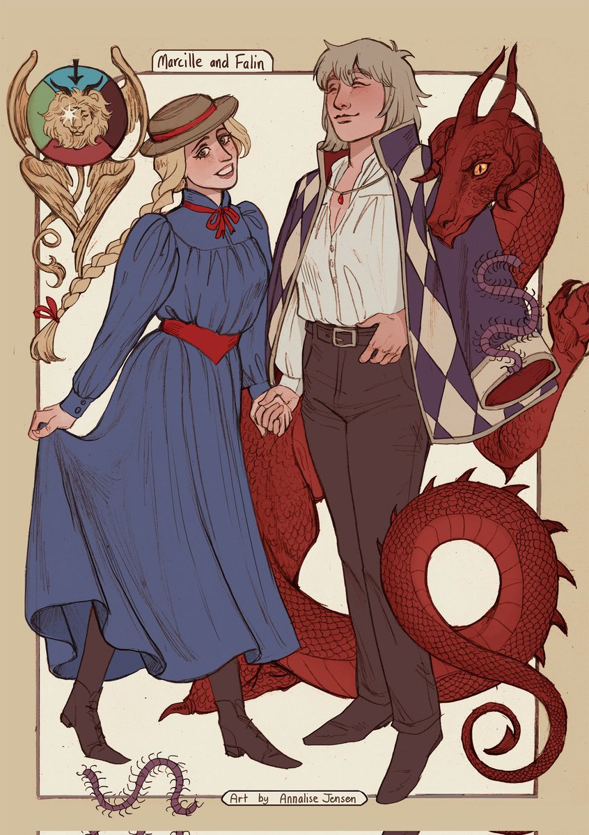 Marcille and Falin. Something about monsters and hearts and dark magic 🖤