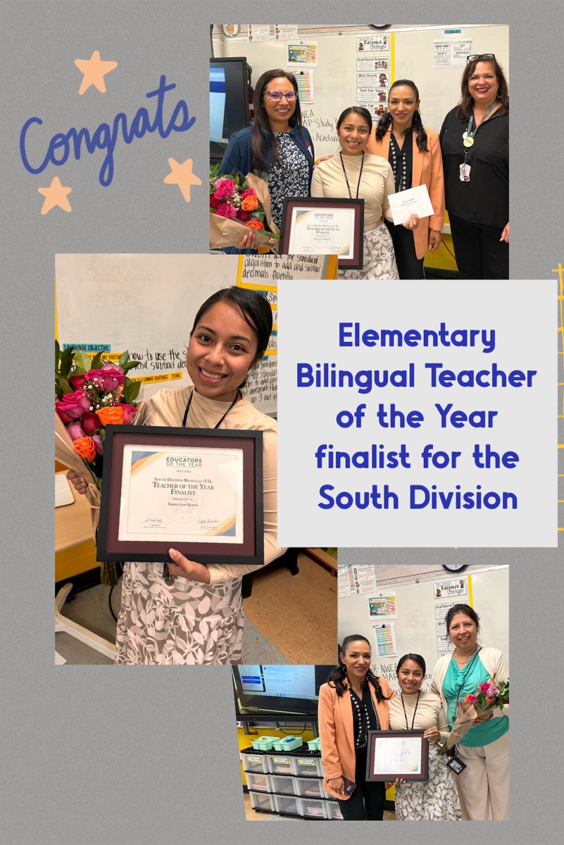 We are beyond proud of @marisolibueno for being recognized as the Elementary Bilingual Teacher of the Year finalist for the @HisdSouth ¡Gracias por todo el ❤️y dedicación a nuestros estudiantes!