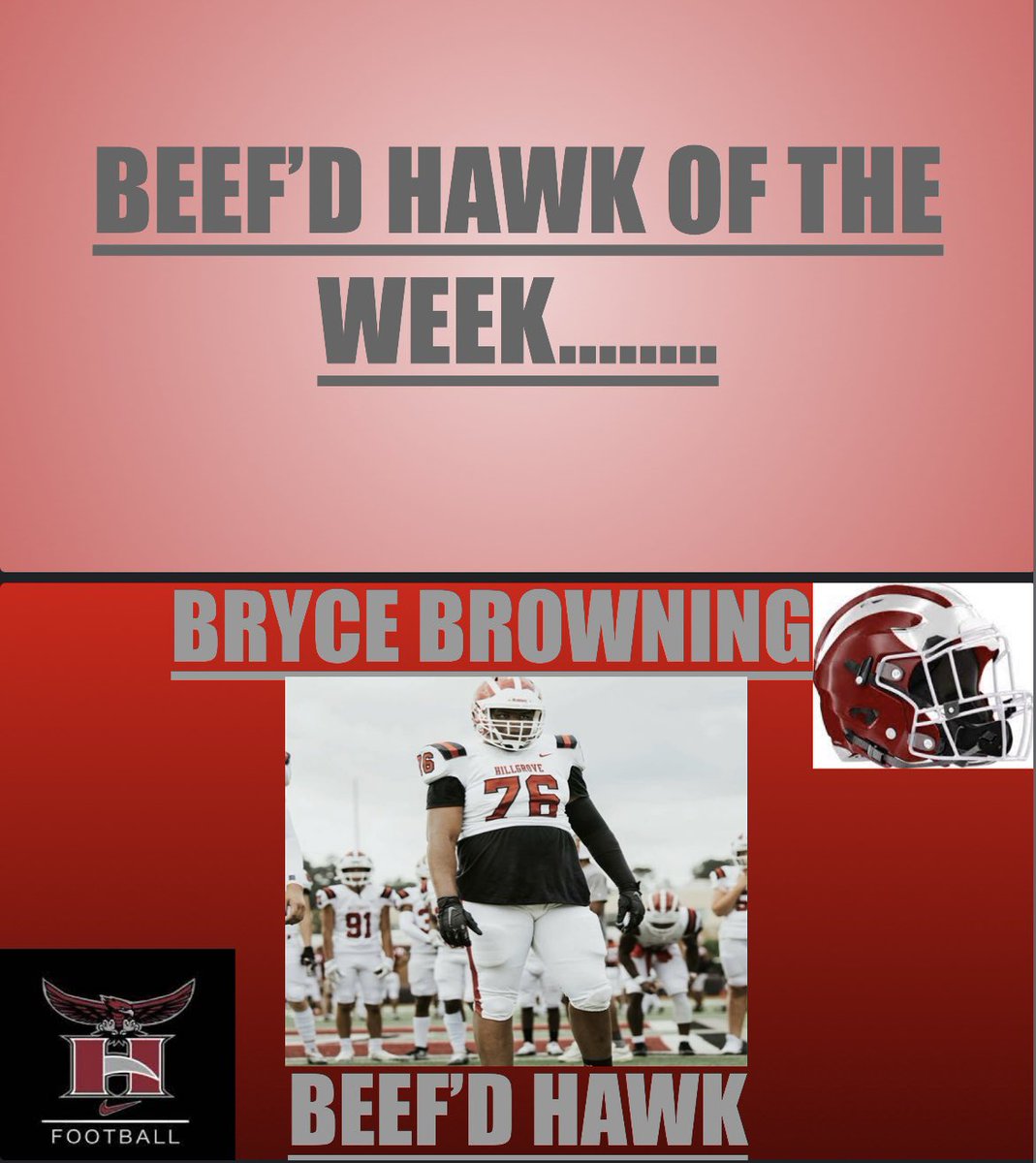 First week of spring ball is in the books! BEEF’D HAWK OF THE WEEK: @BBrowning_76 Bryce had a GREAT first week. BIG senior year loading‼️