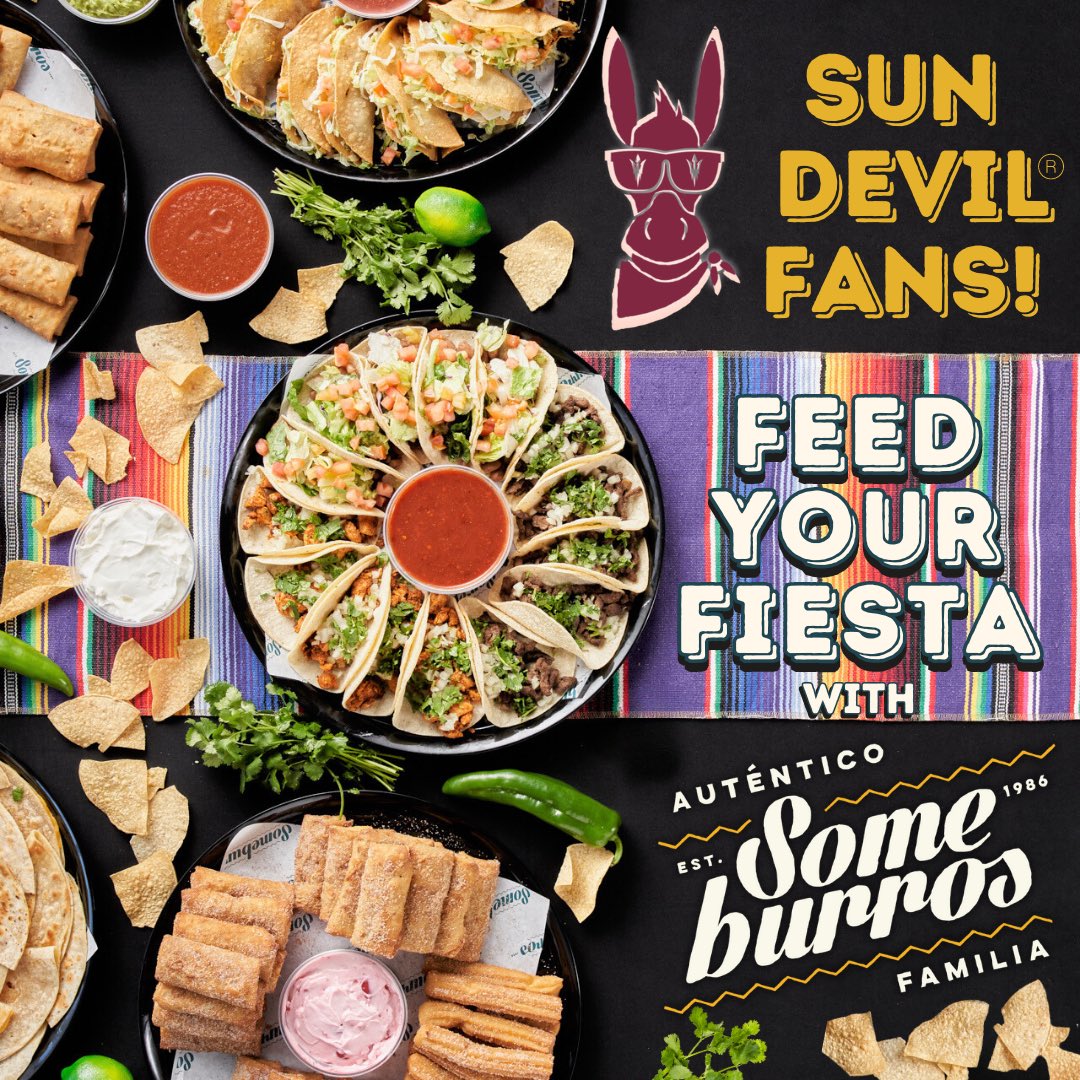Let Someburros bring the FIESTA to your CINCO DE MAYO celebrations! 🪇 From party platters of your favorite menu items to their NEW taco bar, they've got you covered to feed all your Amigos! Let Arizona's Most Loved Mexican Restaurant bring the flavors of Mexico straight to your…