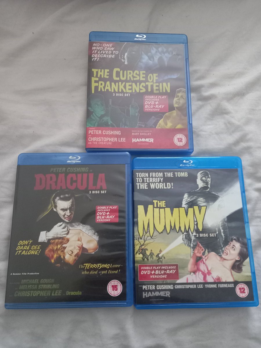@hammerfilms  I got The Curse of Frankenstein from @Cex earlier this week  ( I have other Hammer blu rays &  2 DVD  box sets)