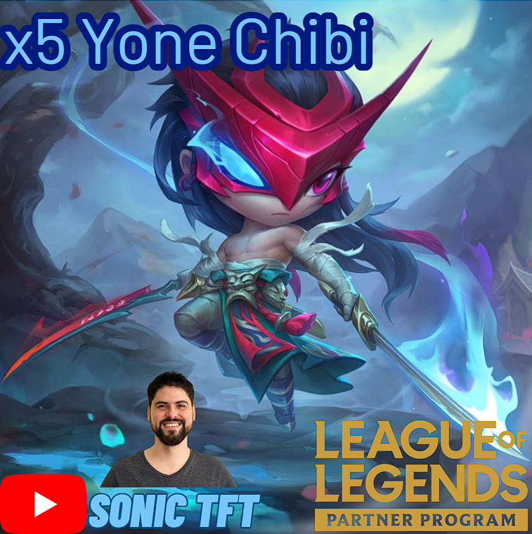 🎁SORTEO X5 YONE CHIBI🎁 Para participar: ✅Follow @SonicTFT ❤️Like 🔄Retweet Ganadores anunciados el Miércoles 15 de Mayo Éxito a todos! #TFTPartner