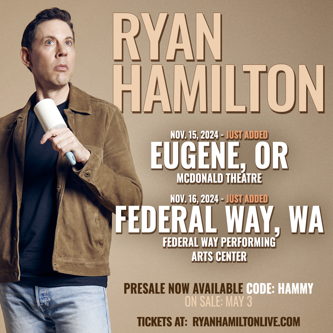 New dates! Don’t miss my “Secondary Markets in the Pacific Northwest Tour” Plus so many others coming up. The shows have been so fun lately. A lot of new material to share with you and amazing audiences, thank you! Currently on the “Kalispell, MT Friday & L.A. Next Week Tour'
