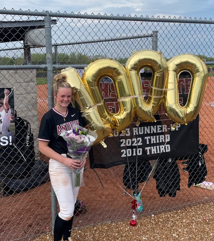 Congratulations to Jacey Schuler on a huge career milestone reached at 1000 strikeouts! We’re all proud of you! #OnYouSequoits