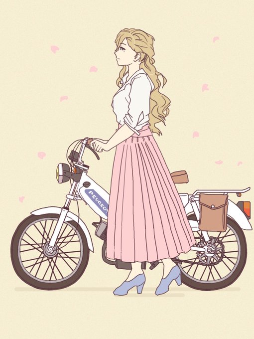 「long hair motorcycle」 illustration images(Latest)