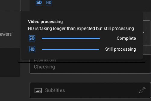 Is YouTube Down? I’ve been trying to upload a video and the HD version has been processing for over an hour