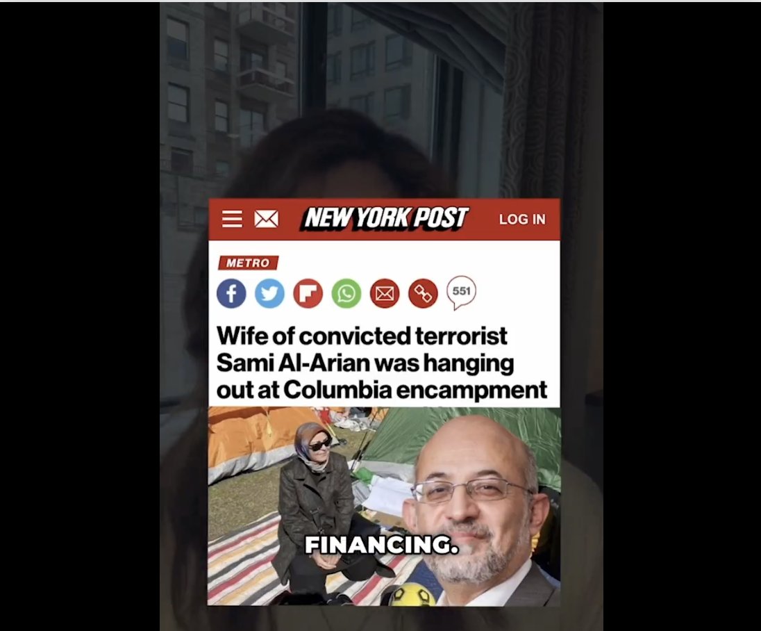 .@noatishby is free to make anti-Palestinian propaganda videos that won't sway a single person who isn't already a genocide supporter. But not to make outright defamatory claims: at 0:33 she says that the 63-year old wife of Sami al-Arian has been 'convicted with connections to…