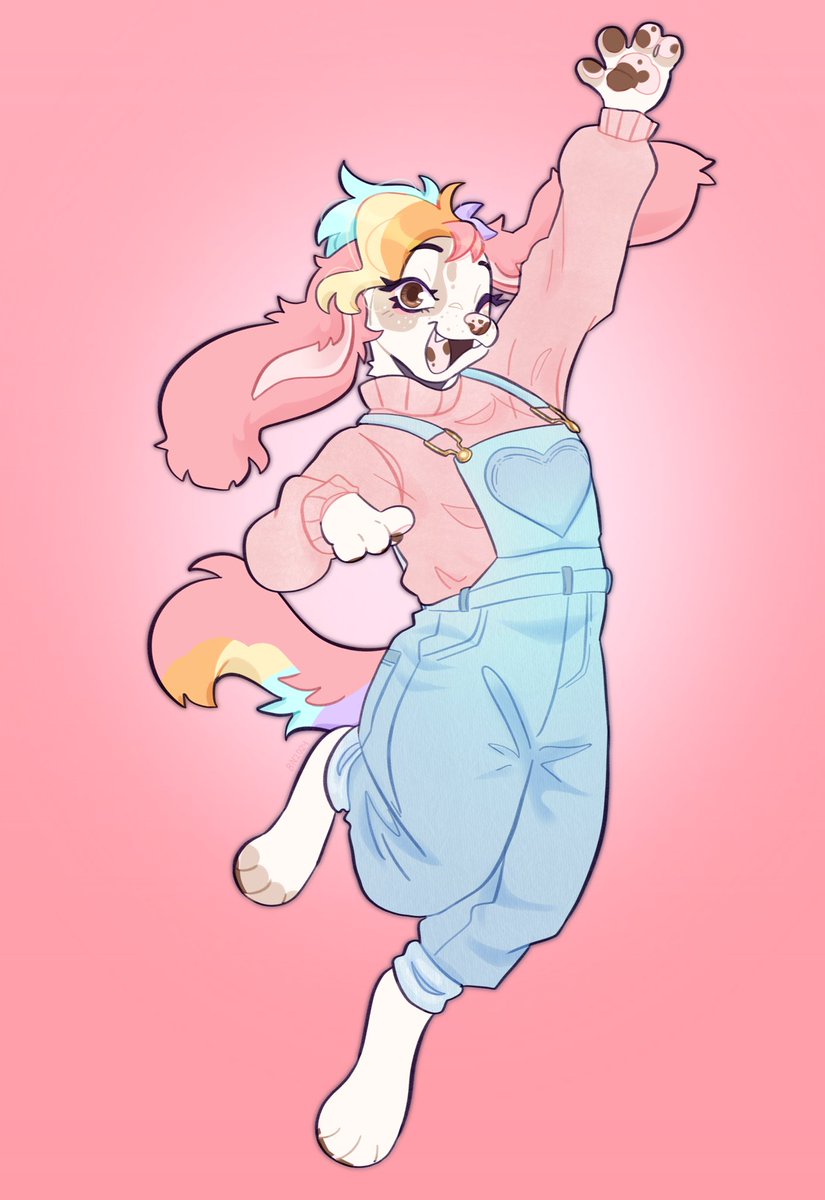 So obsessed with this beautiful art piece of my new character Savannah by @bug2go !!💕💗