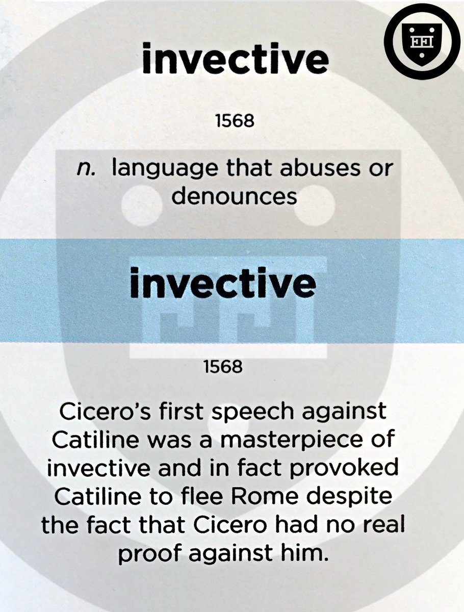 Invective (n.) language that abuses or denounces #vocabulary #WordoftheDay