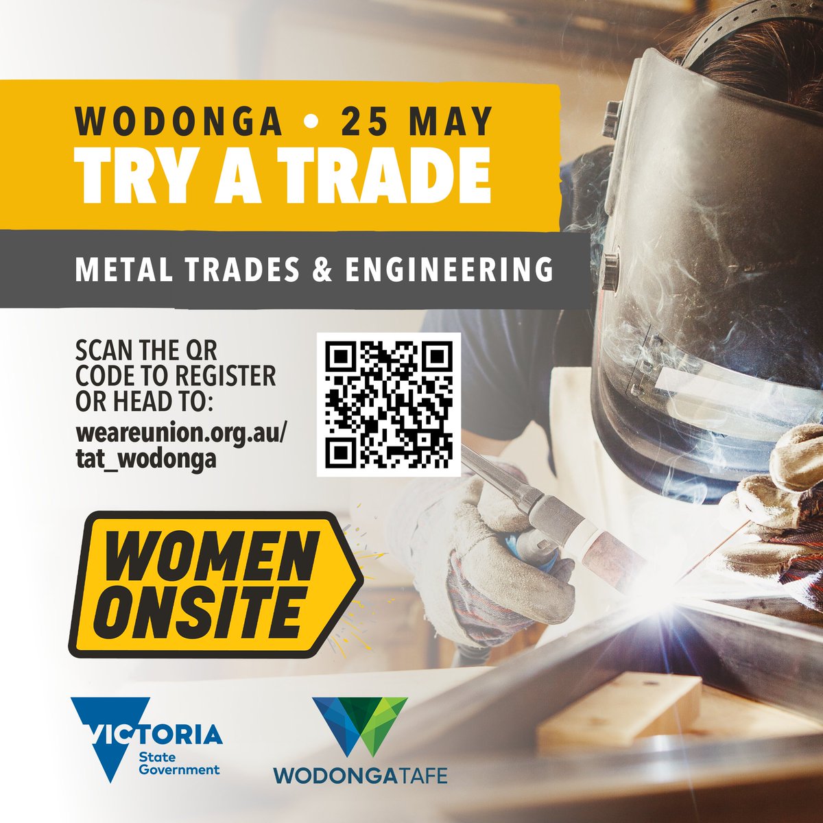 Looking for a career change? Want to get out of the office and work with your hands? Curious about metal trades and engineering? Women Onsite are excited to announce a Try a Trade Day with Wodonga TAFE. Register here: ow.ly/SIp050Rvi7l
