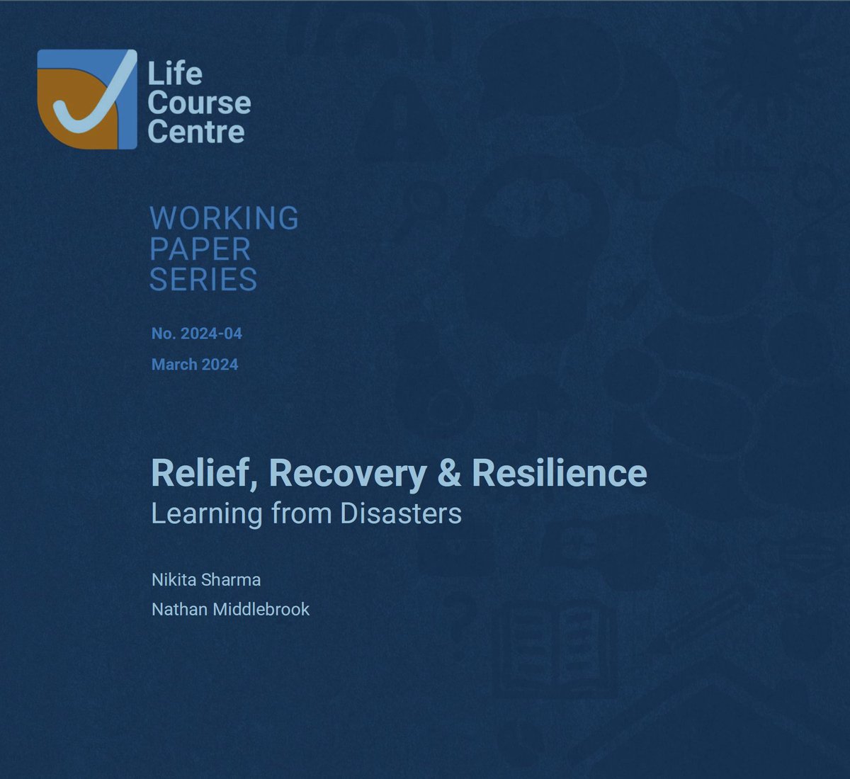 Community organisations play a crucial role in disaster recovery, but how can they do it even more efficiently? In their Life Course Centre Working Paper @nikitasharmauq & Nathan Middlebrook from St Vincent de Paul Society Qld examine this question. Read - bit.ly/3Ws8TpU