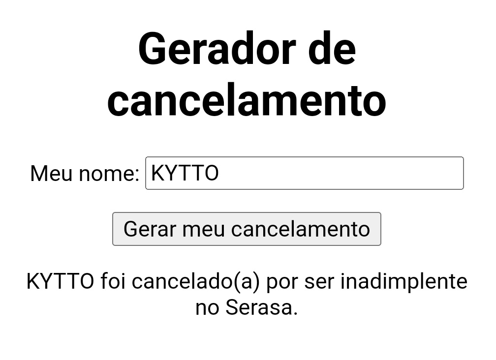 achei q o bgl fosse gerar uns meme e tals tlgd ai ele foi lá e só me lembrou de uma trágica realidade msmkkjkjjkk......... link: perchance.org/gerador-cancel…