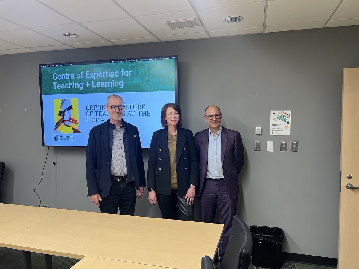 Had a wonderful visit with the team at the Centre of Expertise for Teaching + Learning @ualberta this afternoon. It's great to see innovation and teaching in action. #innovationandteaching