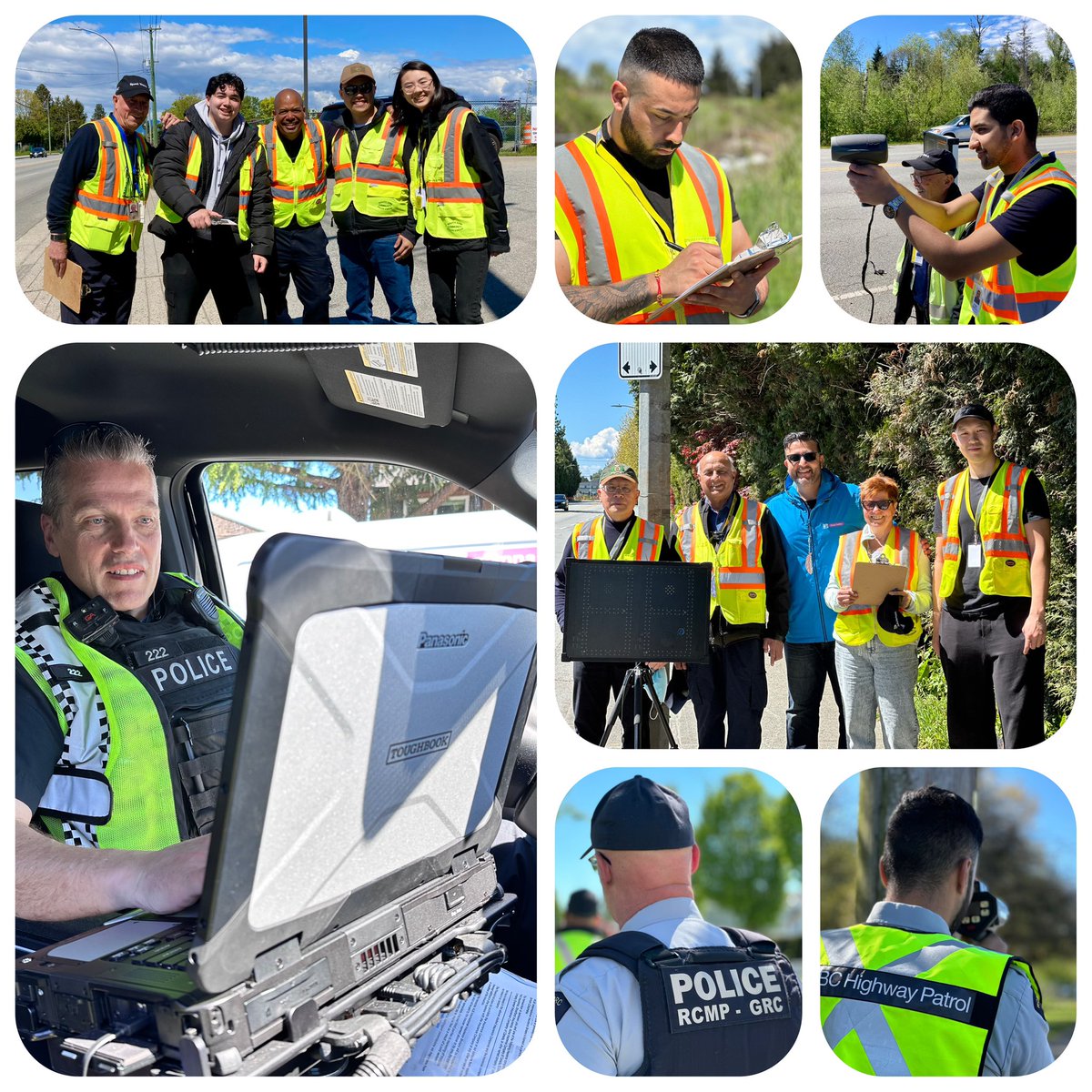 Thank you @RichmondRCMP members, #RCMP Speed Watch volunteers, @BCHwyPatrol, @MVTP_TMET @TransitPolice for coming together today to make roads safer @Richmond_BC #NoNeedForSpeed @icbc