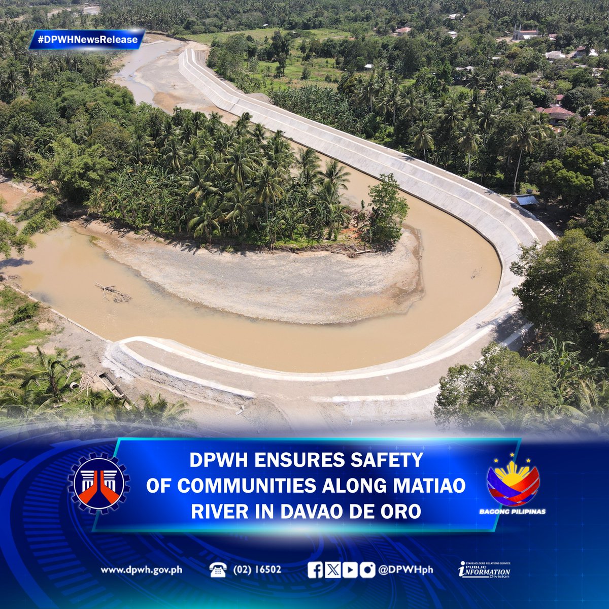 DPWH Ensures Safety of Communities along Matiao River in Davao de Oro | Full Story: dpwh.gov.ph/dpwh/news/33576 #DPWH #BuildBetterMore #BagongPilipinas