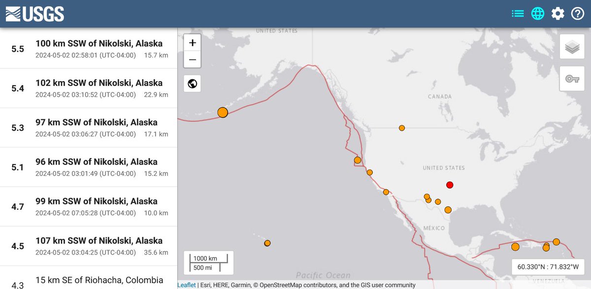 #earthquake #Corona #California ANOTHER EARTHQUAKE! Corona, California's 4.1 captivates Twitter, but in the past 24 hours, USA had four earthquakes that were all above 5.0 and all in Alaska.