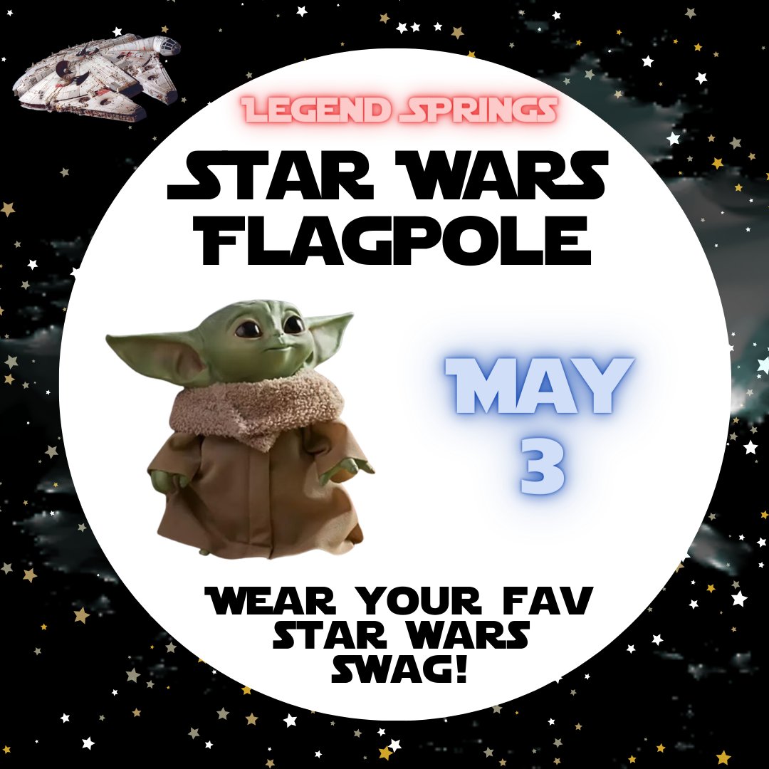 Tomorrow is Star Wars Spirit Day! 🪐🛸🚀👩‍🚀☄️

Wear your favorite Star Wars swag! 😎🛸🪐🚀

See you tomorrow we will! 😎🔭🛸🚀

 #starwars #legendary #extraordinary #raisethebar #dvusd #deervalleyunifiedschooldistrict #schoolday #thursday #thursdaymotivation #thursdaynight