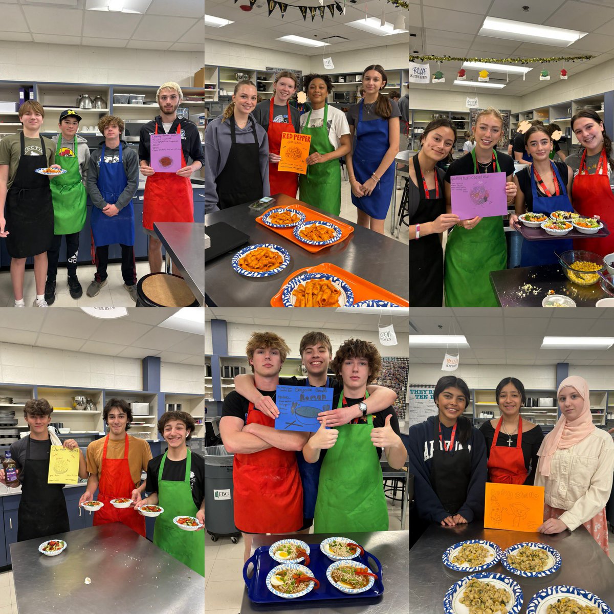 It was a super fun day of competition in the culinary room today! Culinary 1 Ss presented their Greatest Grains dishes to staff & student judges and showcased tons of creativity. They all spun for random ingredients which challenged them to think outside the box! #Empower95