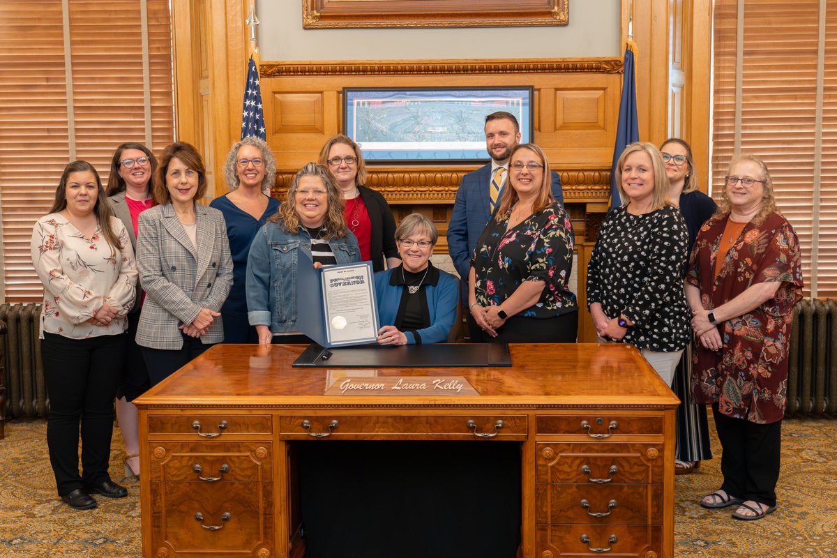 Grateful to be surrounded by agency leadership, partners, and most importantly - providers - as Governor Kelly proclaimed May 10th as Child Care Provider Appreciation Day in Kansas. 

#ChildCareMatters #ChildCareinKs