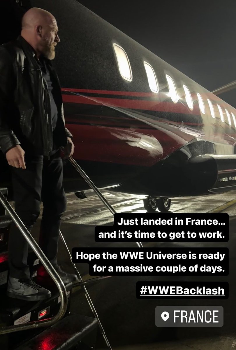 Triple H has landed in France 🇫🇷