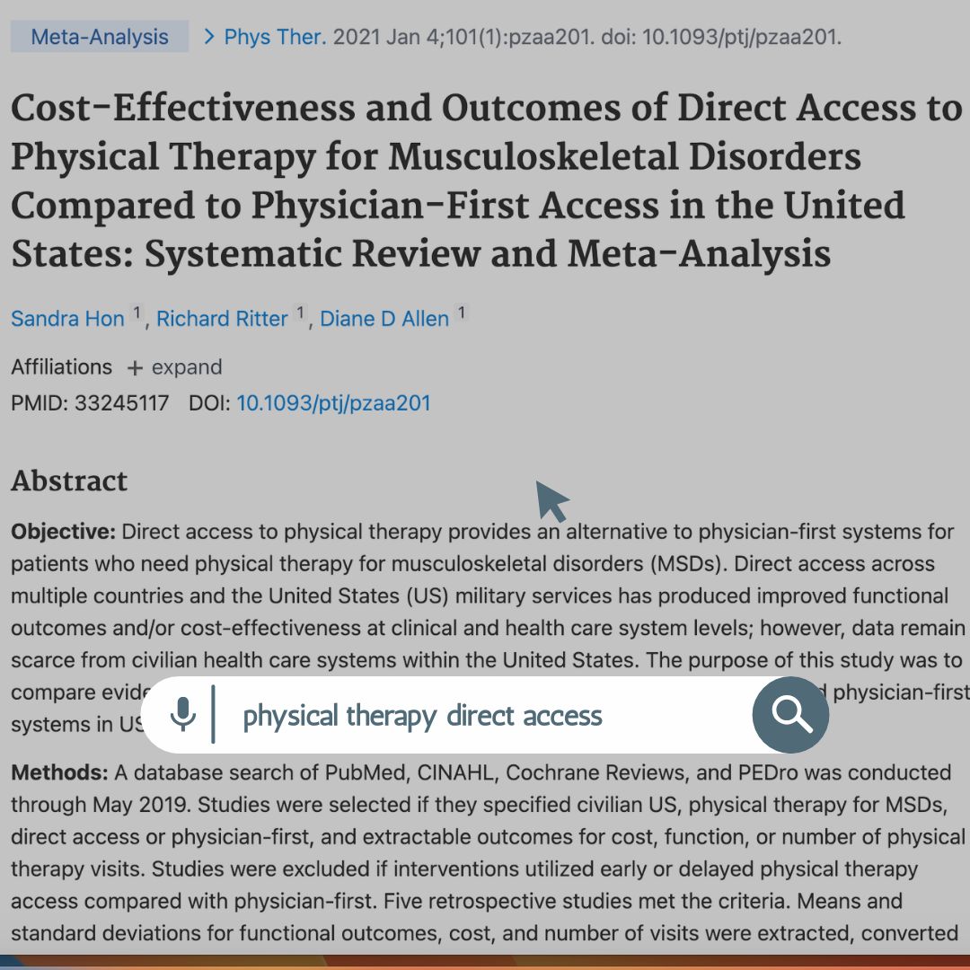 🔄 **Revolutionizing Musculoskeletal Care: Direct Access vs. Physician-First Systems** 🏥

#DirectAccess #PhysicalTherapy #HealthcareCosts #MusculoskeletalDisorders 🔄💼💪