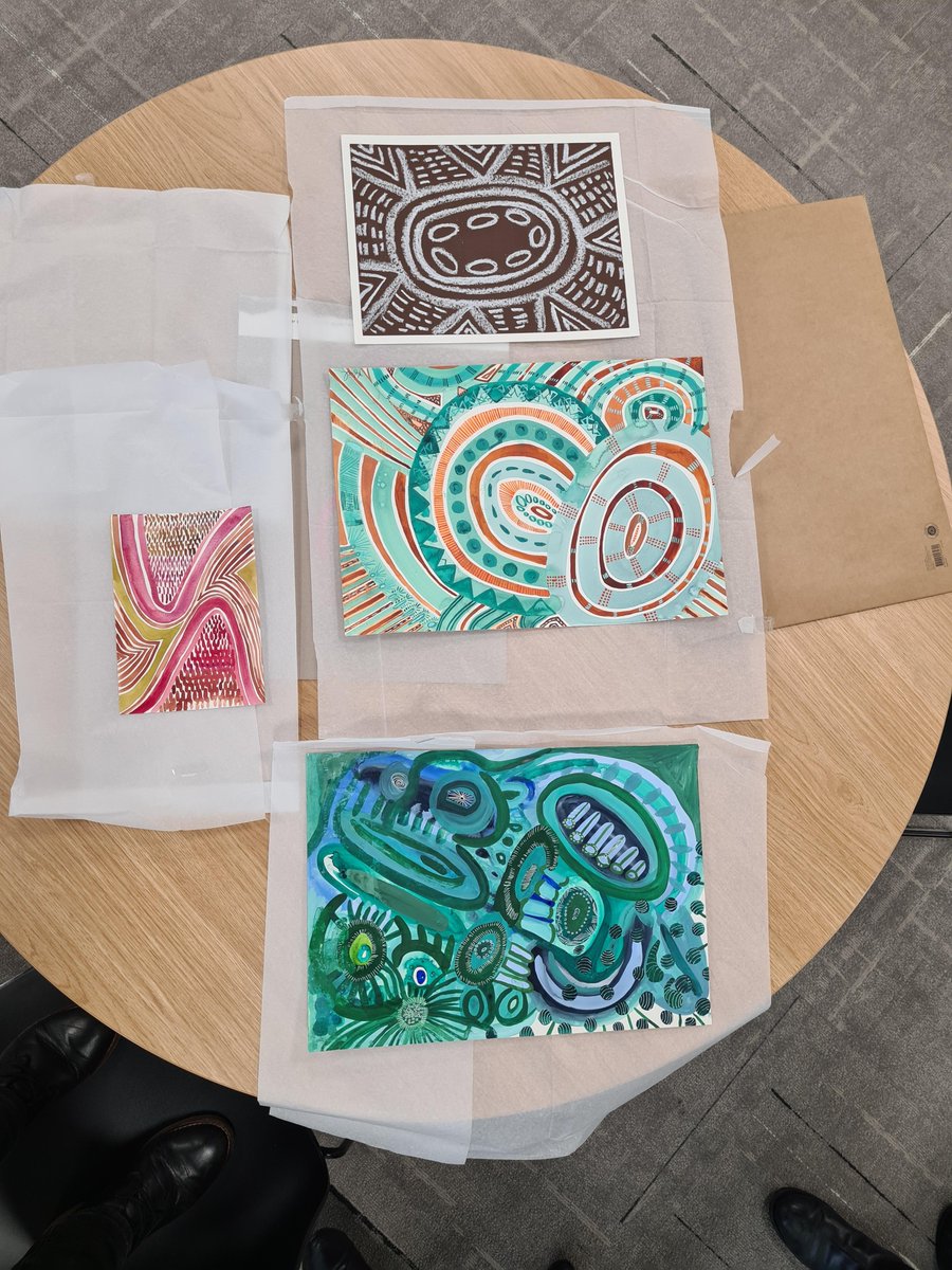 AHURI Professional Services has been working with a number of Aboriginal led organisations in recent months on housing related projects. We were thrilled to receive artist Kylie Caldwell's stunning artwork yesterday, which will be gracing the covers of the upcoming new reports!