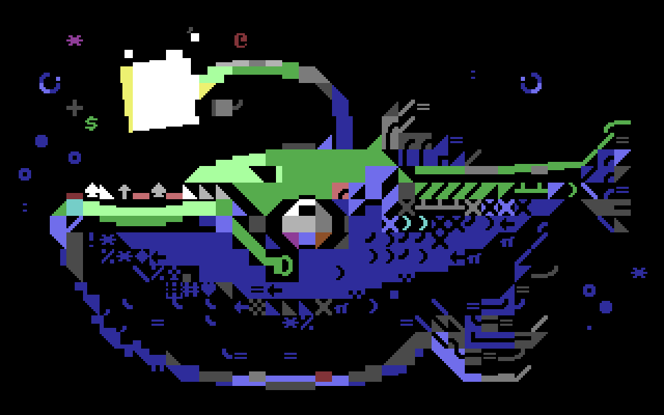 Alphons63's tweet image. Forgot to post this textmode angler
#pixelart #textmode