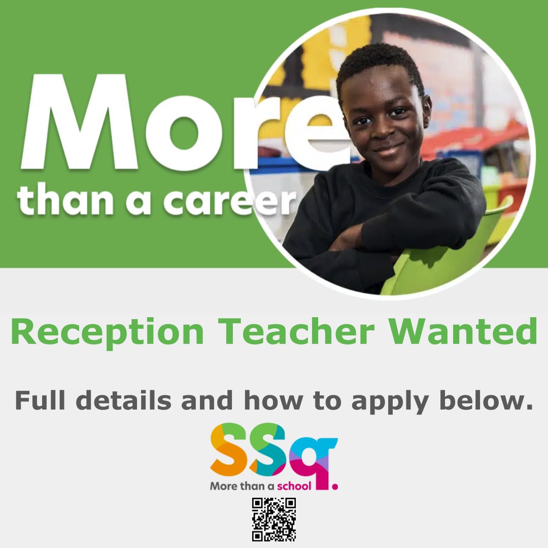 📣 Reception Teacher Wanted 📣
A rare opportunity to join our #teaching team has arisen. 
Come and work with us to discover why we are #MoreThanASchool and help us reshape what we believe a holistic, fully-rounded education should look like. 
More info👉 tinyurl.com/SSqCareerMay20…