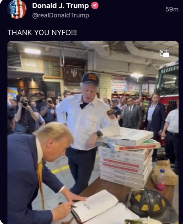 I went to Trump’s TS and he had deleted this because he put NYFD instead of FDNY.  Let’s post this far and wide.