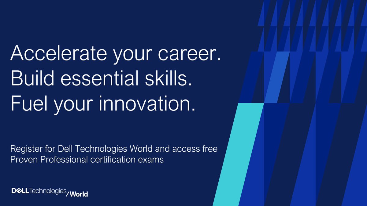 Get ready for #DellTechWorld, May 20-23! 🙌🎉 

Immerse in top-notch learning, FREE proven professional certification exams, & onsite exam prep sessions. 📚 📝

Learn more here: ➡️ dell.to/3w6rxJr