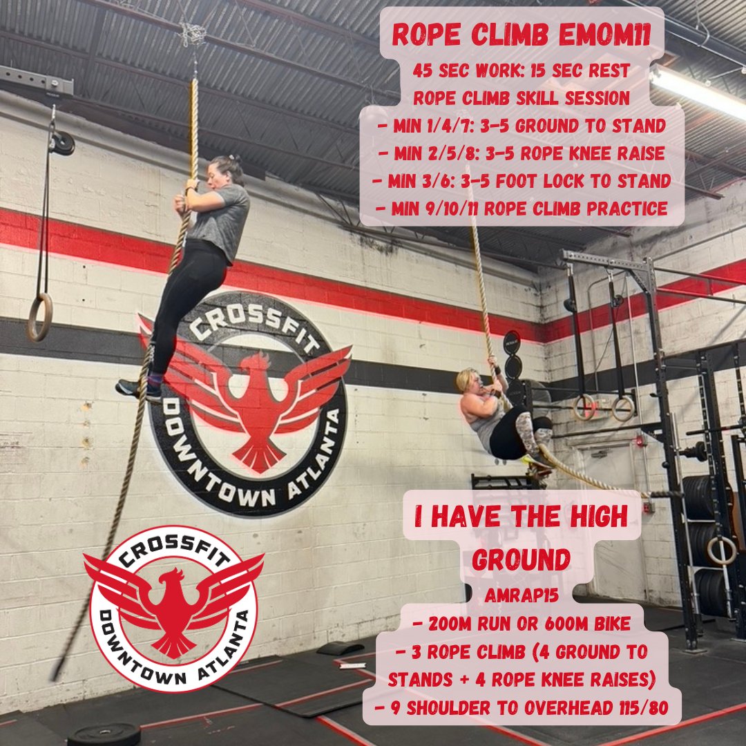 240503 'I Have the High Ground' #amrap #run #ropeclimb #shouldertooverhead #cfda #liftheavy #runfast #havefun #bewell #cabbagetown #crossfitwod #committedtocrossfit #crossfit #WOD #CFWOD #workout