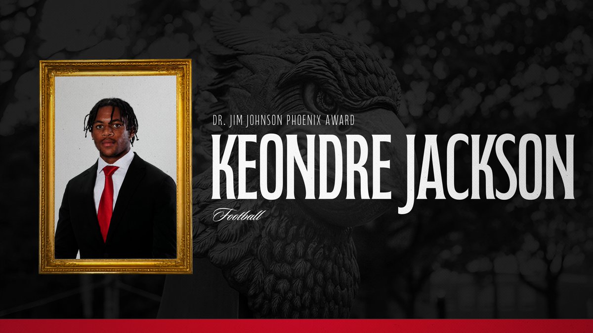 Congratulations to Keondre Jackson, recipient of the Dr. Jim Johnson Phoenix Award winner‼️